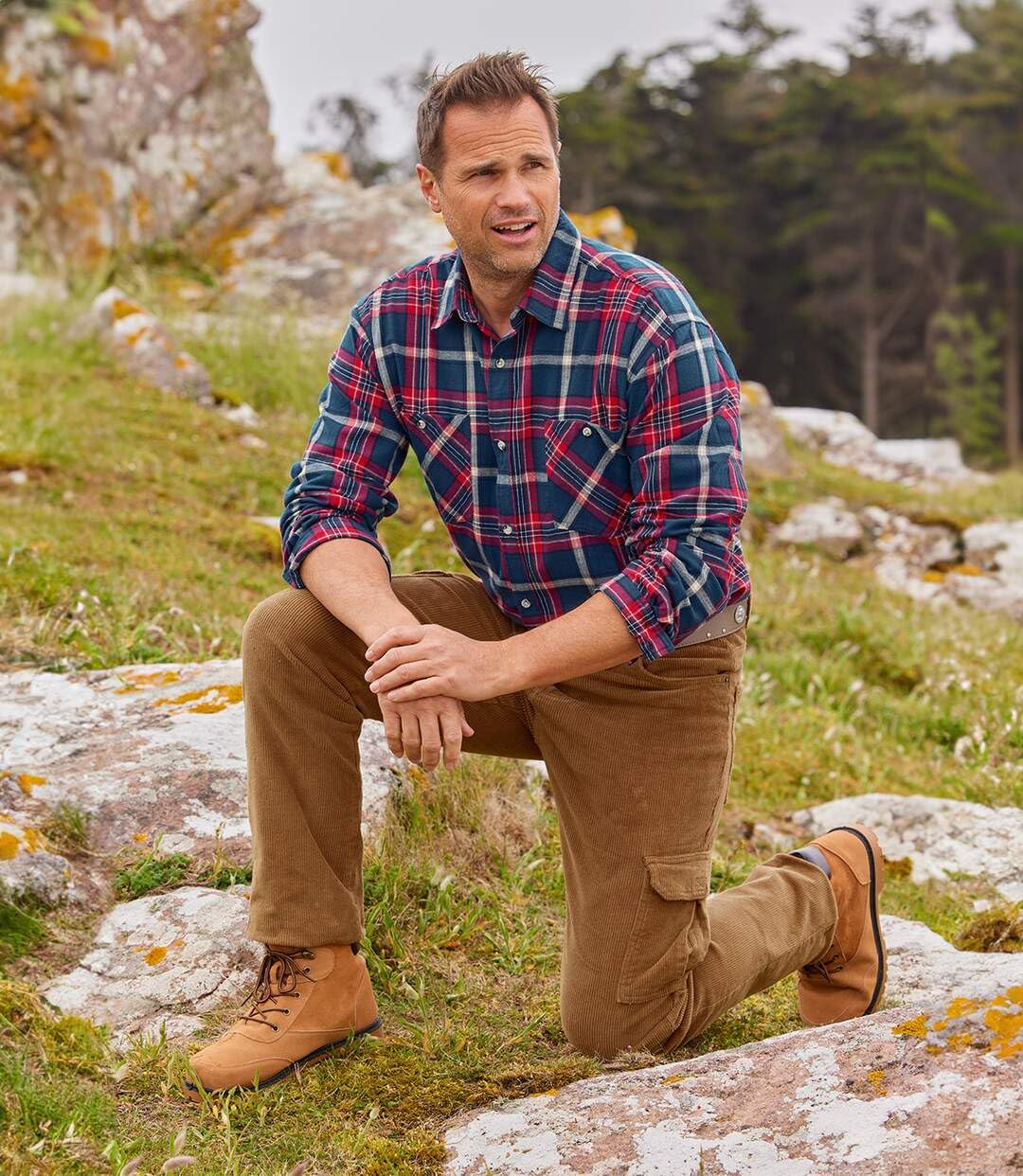 ATLAS FOR MEN - Camicia a Quadri in Flanella - Manica Lunga - Disponibile nelle Taglie Grandi