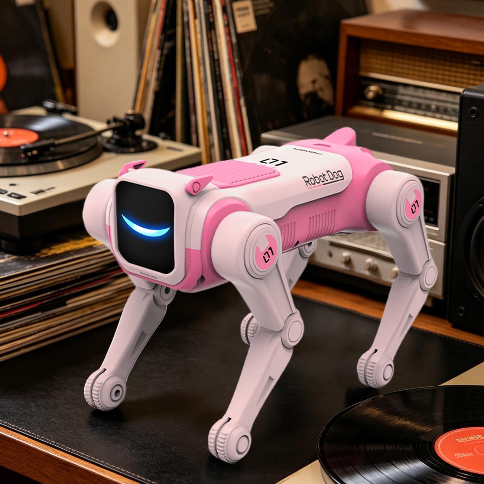 Perro Robot Control Remoto 2.4GHz Activado Por Voz | Perros Robot Mascota Interactivos con IA Para Niños A Partir De 6 Años Juego Aprendizaje Educación Entretenimiento Hogar