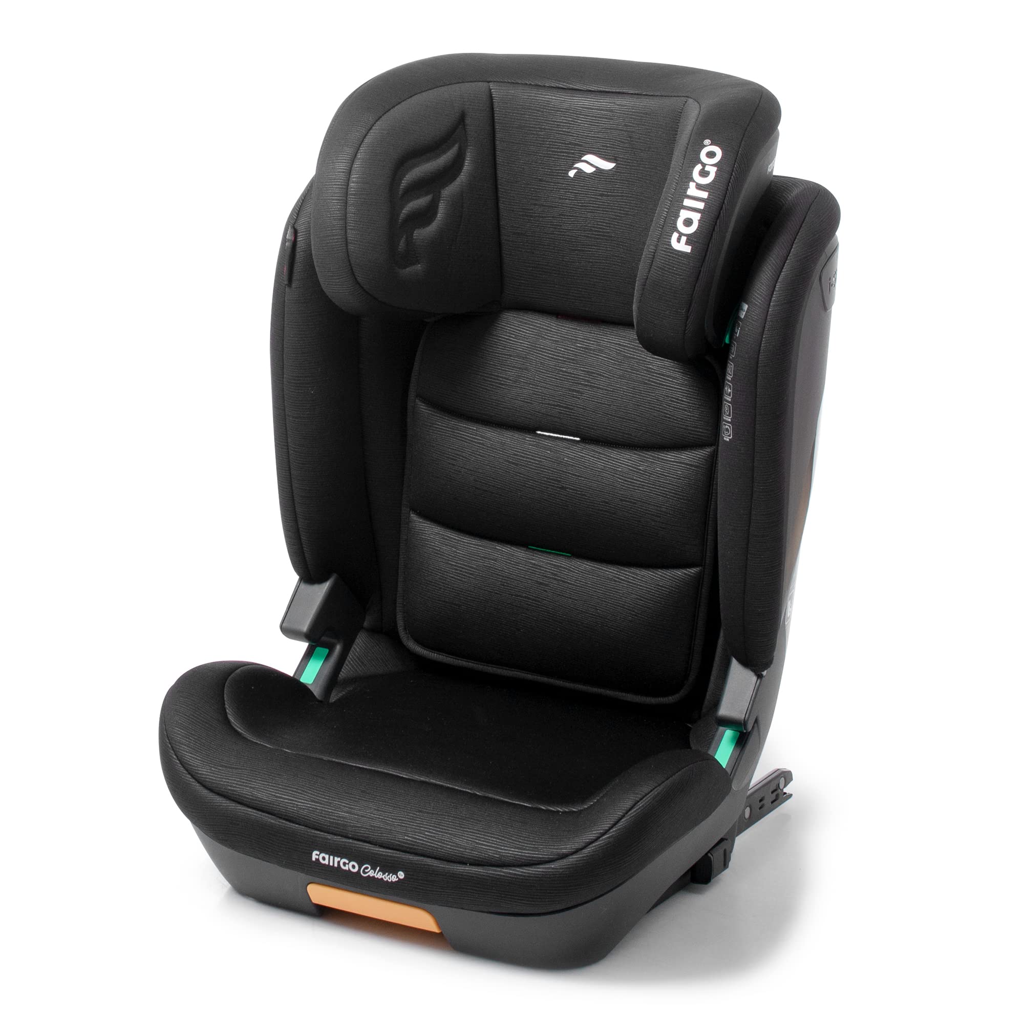 BABYAUTO - Silla de coche i-Size FAIRGO - COLOSSO: Para niños de 100-150 cm (3.5-12 años) - Máxima Seguridad, Confort y Diseño Elegante - Protección Lateral y Adaptabilidad a Medida. Color Black Sand