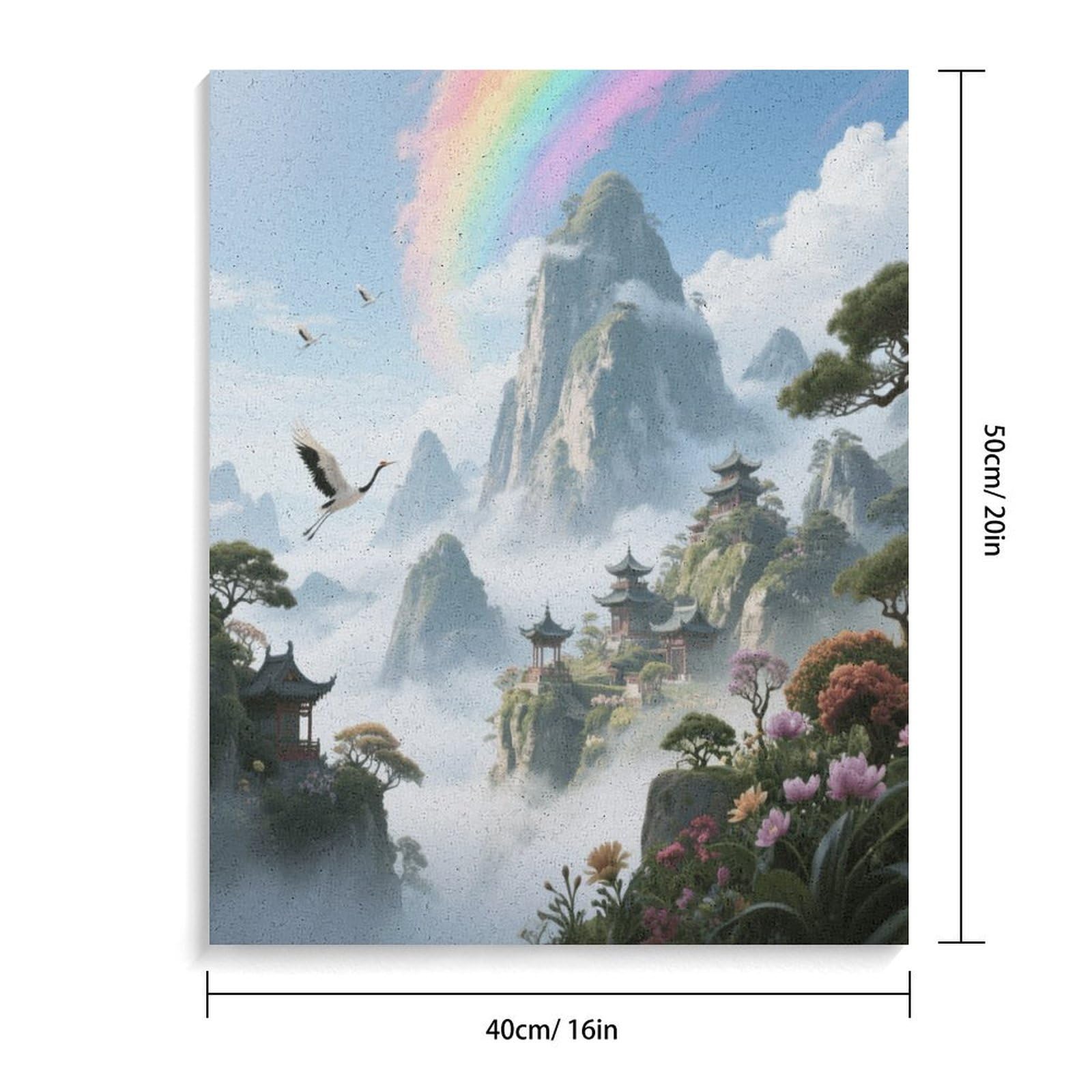KOAYUBFC Xianxia Malen nach Zahlen für Erwachsene, Anfänger, Erwachsene, Malen-nach-Zahlen-Kits auf Leinwand, DIY-Acryl-Ölfarben, Gemälde mit Pinseln für Geschenk, Heimdekoration, Wanddekoration