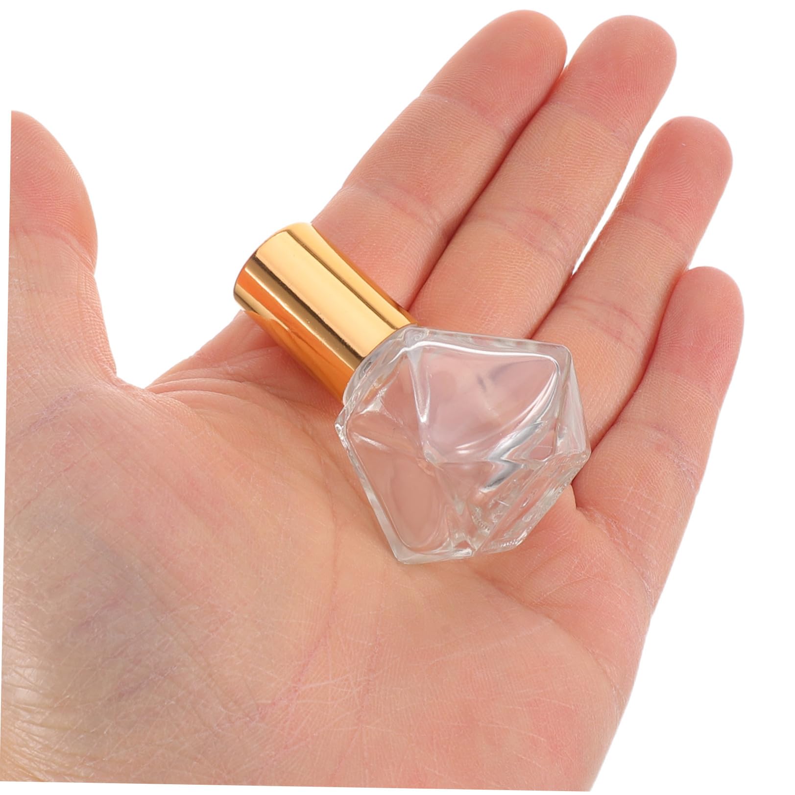 36 Pezzi Flaconi Roll-on per Oli Essenziali 8ml con Sfera in Metallo e Tappo Dorato, Dotati di 2 Imbuti e 4 Contagocce, Design a Stella a Cinque Punte per Uso Quotidiano a Casa