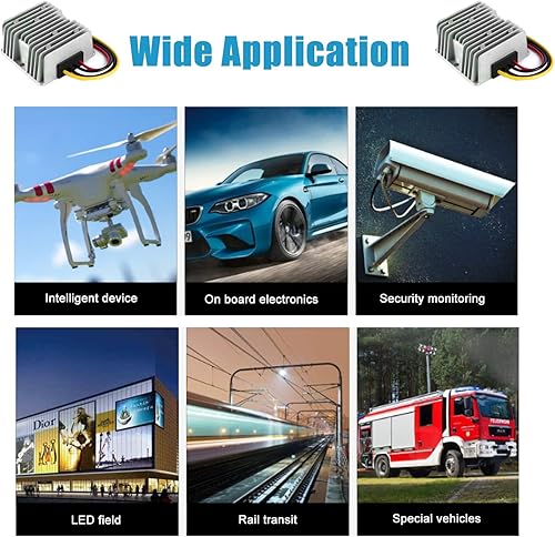 Miniatura 3 de Convertidor de voltaje de 24 V CC a CC 12 V 20 A 240 W IP65 reductor impermeable módulo transformador para carrito scooters, carrito de golf,