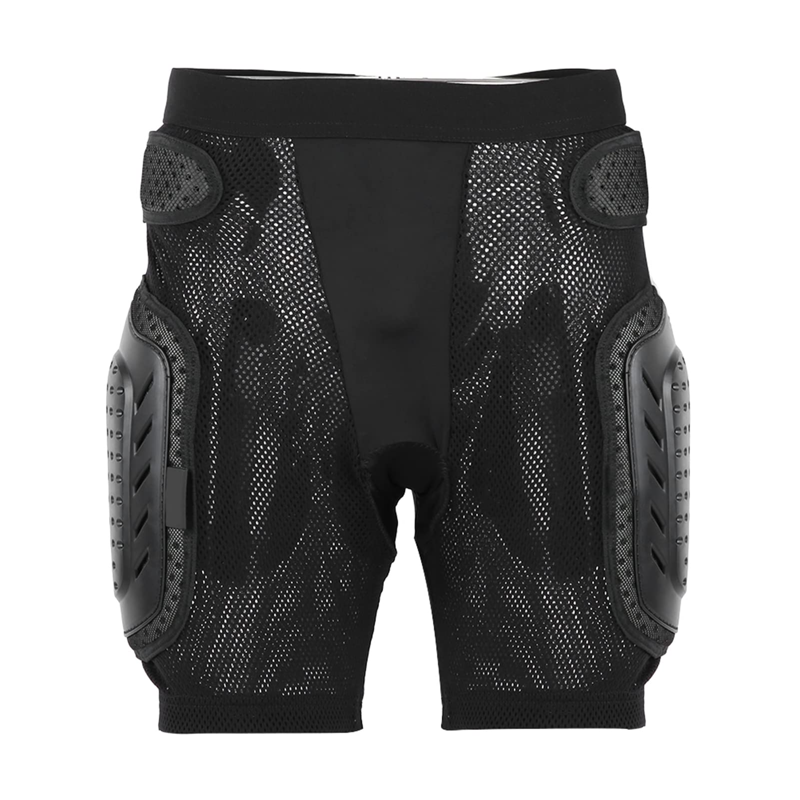 POENVFPO Hüftschutzpolster Zum Radfahren, Verdicktes Eva-Kissen mit Doppellagigem Steißbeinschutz und Kunststoffschale, Zum Skifahren, Skaten, Radfahren, Schwarz, Größe S M L XL
