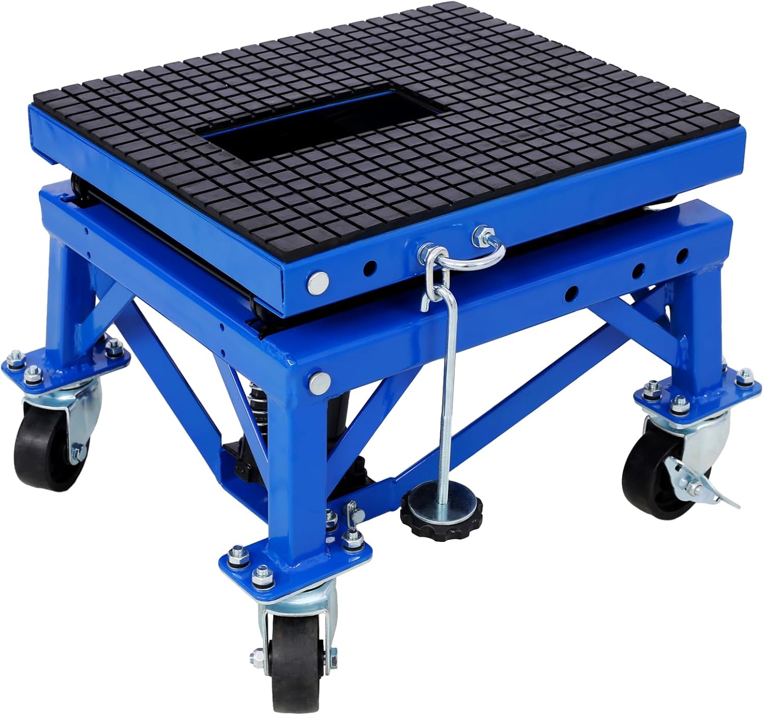 Hydraulic Motorcycle Jack Lift Table, 300LBS Hydraulic Motorcycle Scissor Jack with Caster Wheels,Portable Lift Table, Adjustable Motorcycle Lift Jack,Motorcycle Lift Stand 13.4-36.2"