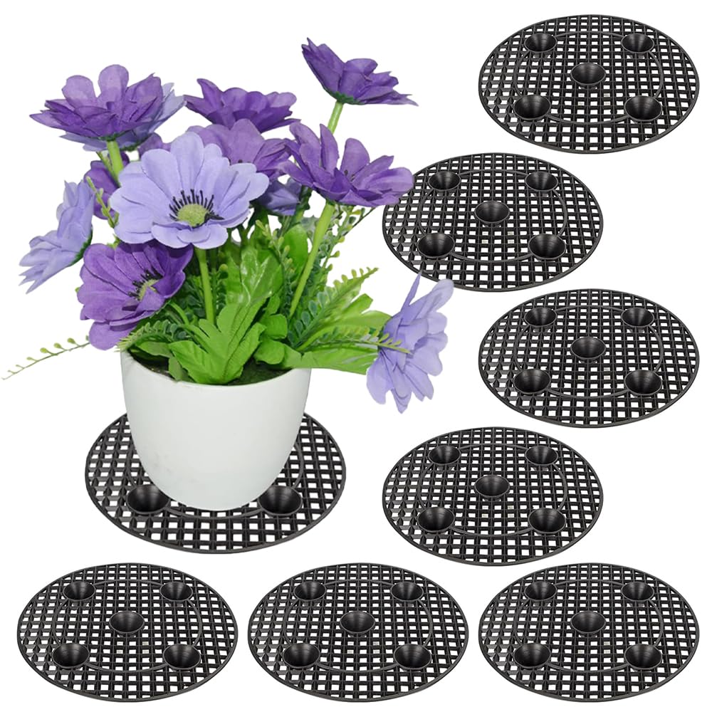Supports de pot de fleurs Lotvic de 20 cm pour intérieur et jardin | Lot de 8