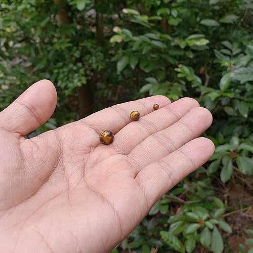 Miniatura 60 de Cuentas de piedra para hacer joyas, piedras preciosas naturales redondas sueltas espaciadoras para pulseras, collares y aretes, Piedra Kit