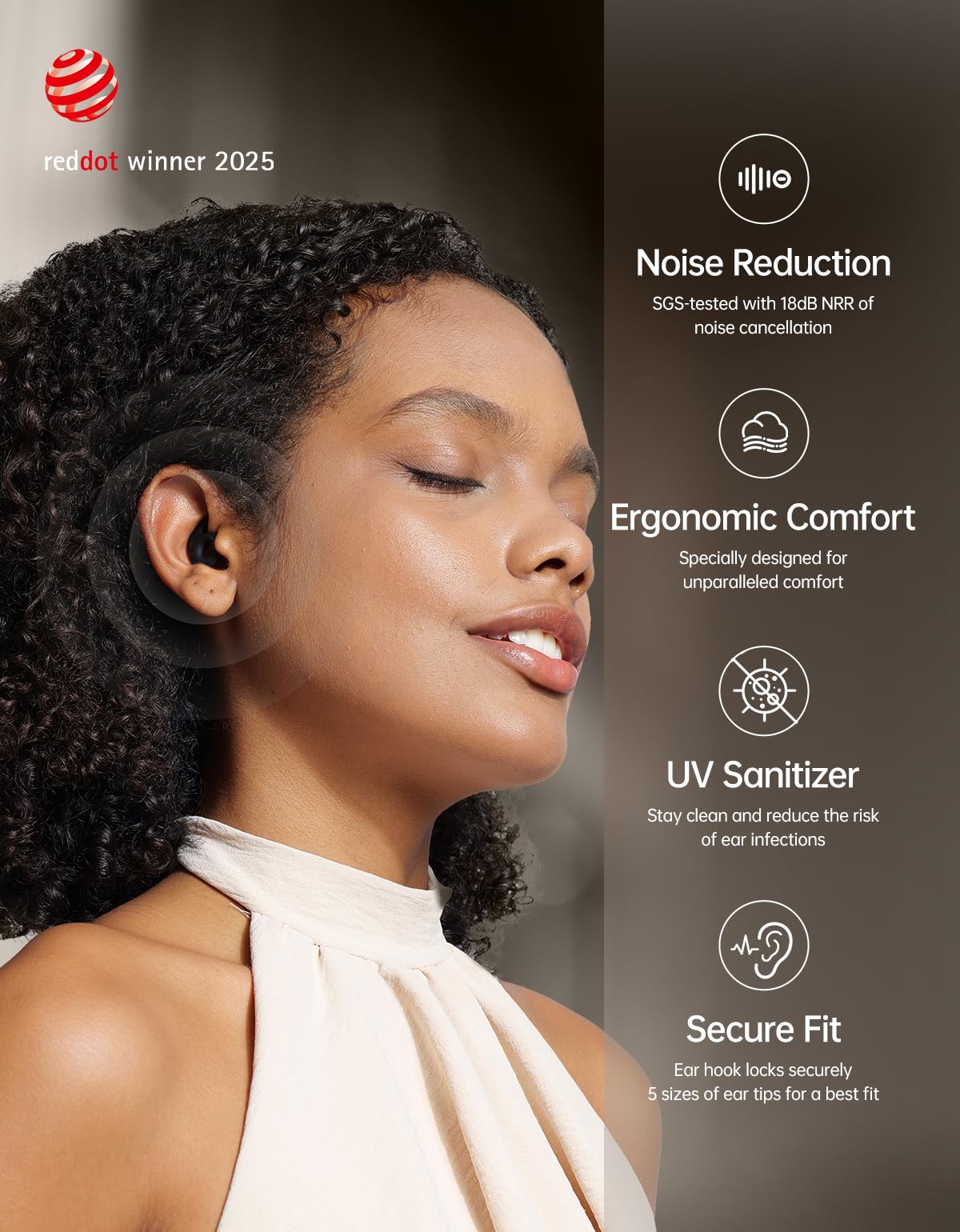 Welove - Tapones para los oídos ultra cómodos con el primer desinfectante UV, tapones para los oídos para dormir, protección auditiva para conciertos, festivales, deportes, ajuste personalizable,