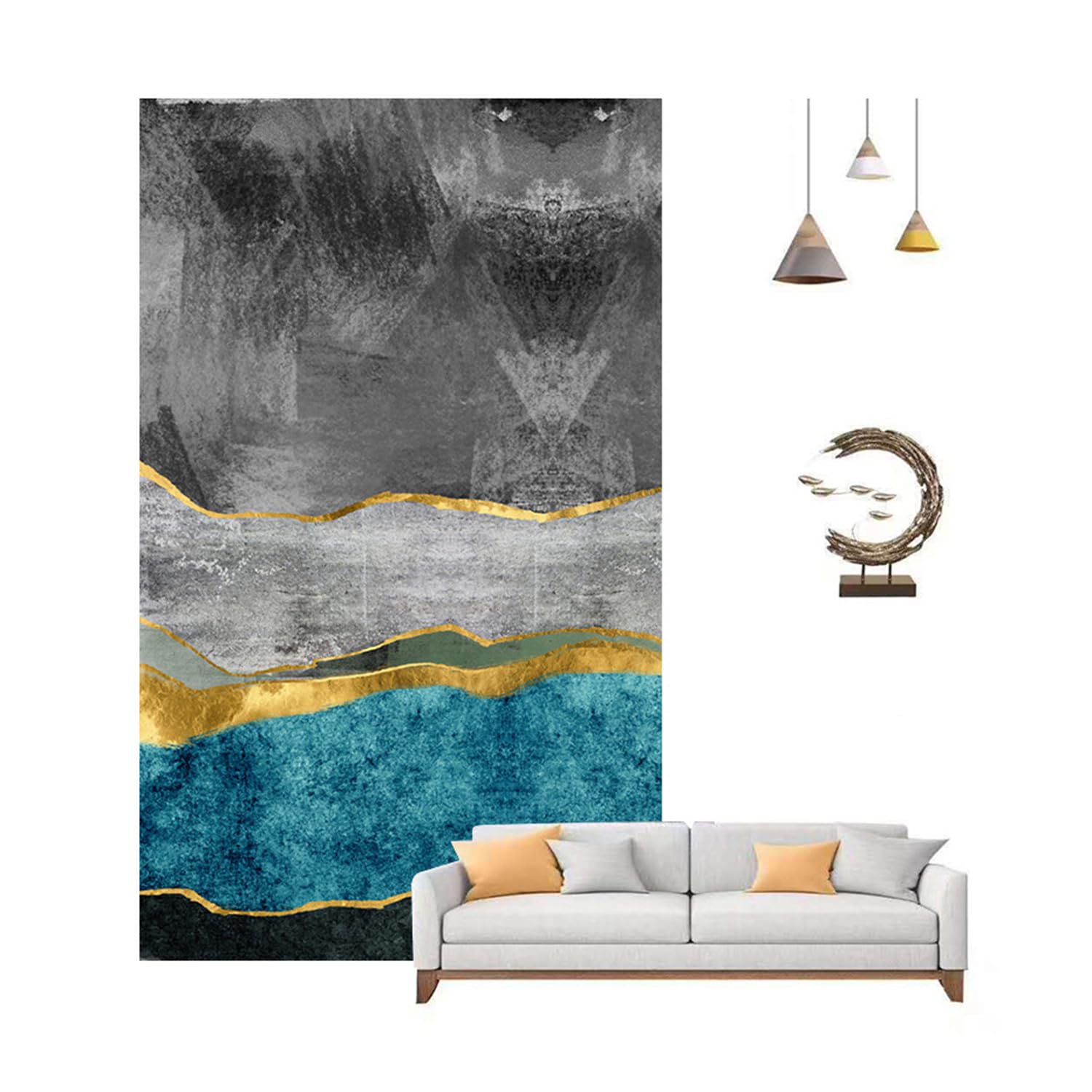 Calentador de Suelo Radiante infrarrojo, Alfombra eléctrica de grafeno con Temporizador de Temperatura Ajustable, Almohadilla térmica para pies, tapete calefactable para Yoga.,C,55 * 90CM