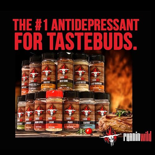 Miniatura 9 de Rub bourbon de azúcar de arce  Rub para barbacoa para cerdo, tocino, jamón, colillas, chuletas y costillas  Runnin' Wild Foods, 10.7 onzas