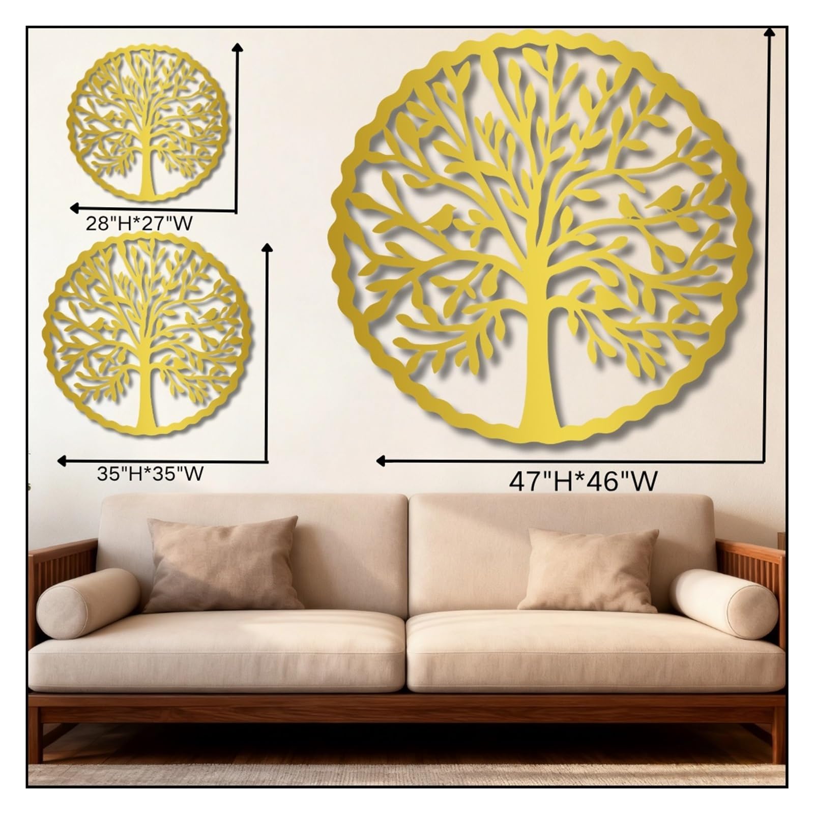 Arte de Pared de árbol de la Vida de Metal Negro, árbol genealógico de Metal, decoración de Pared de jardín Interior y Exterior, Escultura Moderna de decoración de árbol de la Vida para sa