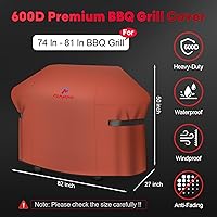 Vista 38 de Comnova - Cubierta para parrilla de 55 pulgadas, cubierta de gas 600D para parrilla al aire libre, resistente e impermeable, Weber, Char-Broil