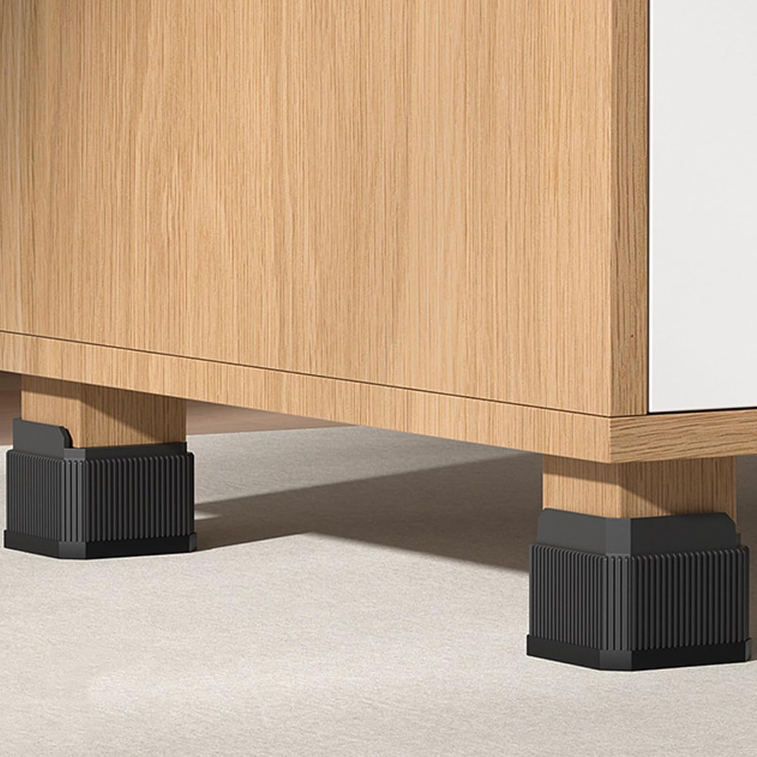 High Load Bearing Anti-Slip Bed Risers Stackable Furniture Height Enhancing Pads for Table Beds Multi Purpose Leg Pads Furniture Leveling Feet