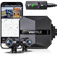 VANTRUE F1 Dash Cam Moto 2 Canali 4K Anteriore e Posteriore Impermeabile