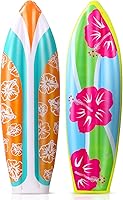 JellyArch 4 Pack 36 Inch Inflatable Tropical Flower Surfboards - Luau Hawaiian Beach Pool Party Wall Decorations