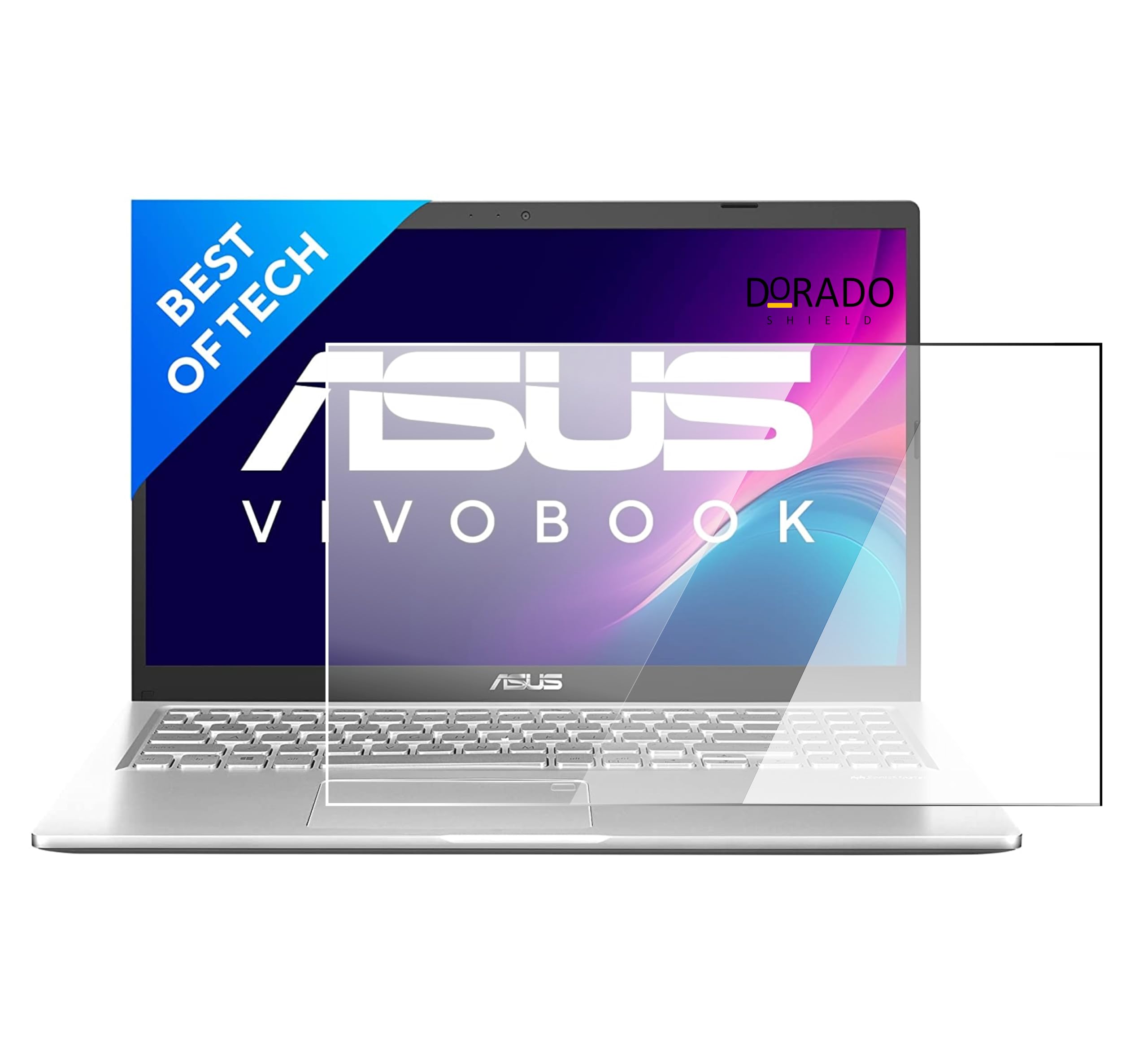 DORADO SHIELD PET Ultra Clear Glossy Screen Guard Protector Full Screen Protector Compatible For ASUS Vivobook 15 Core i3 11th Gen 15.6 inch (Pack of 1)