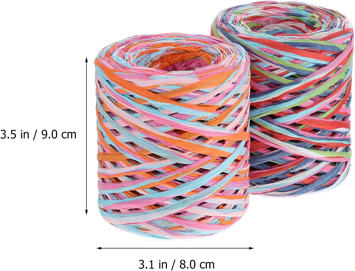 2rolls Raffia Paper Ribbon for Wrapping Packing Twine for Hair Bows Crafts and Decorations Elegant and Versatile Ribbons for Festivals and Special Occasions