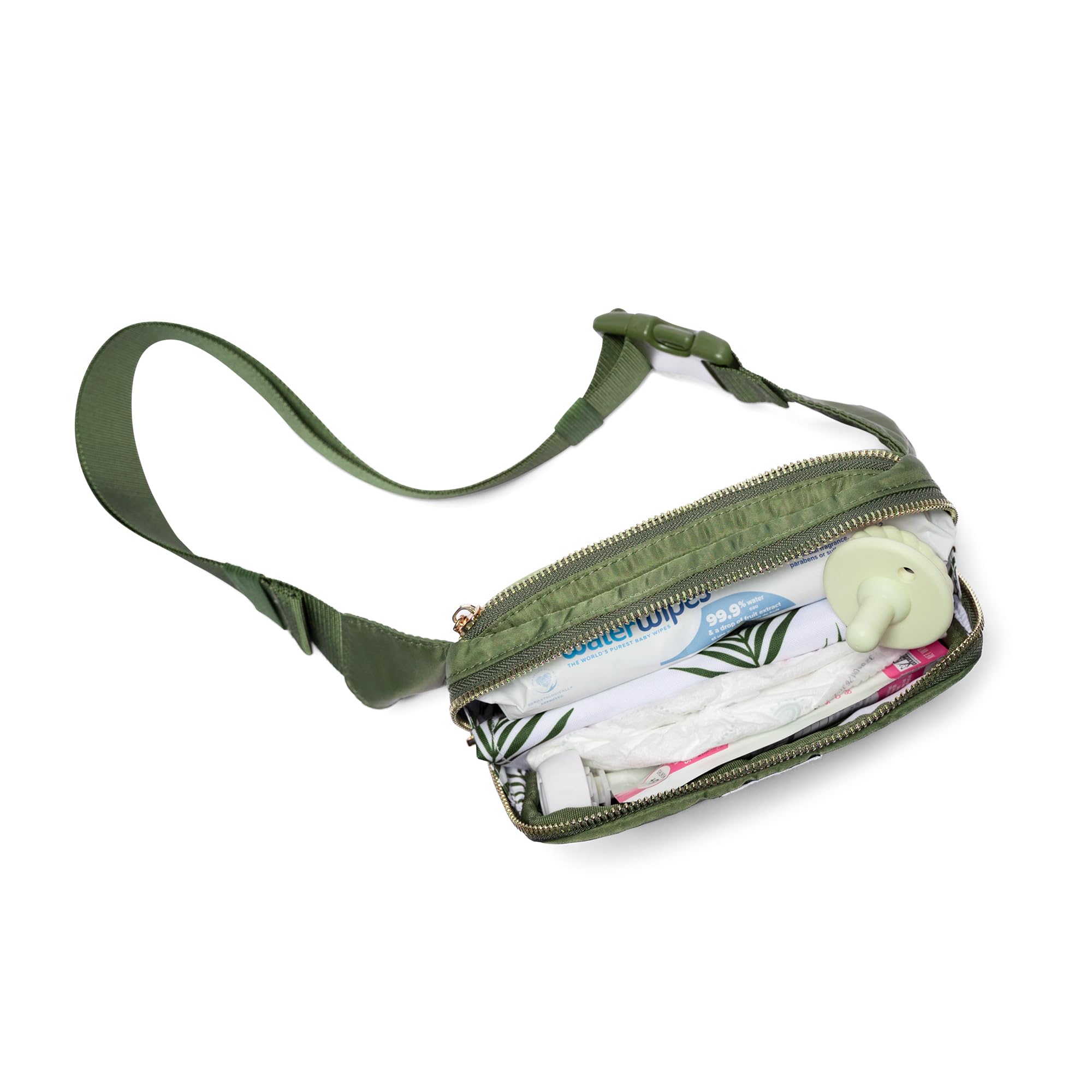 Mini Ditty Extra kleine Wickeltasche – Überall Gürteltasche mit Wickelunterlage für Frauen – Minimale Reise-Gürteltasche – kompakte Umhängetasche für Mütter – freihändiges Baby-Reisezubehör – Eltern