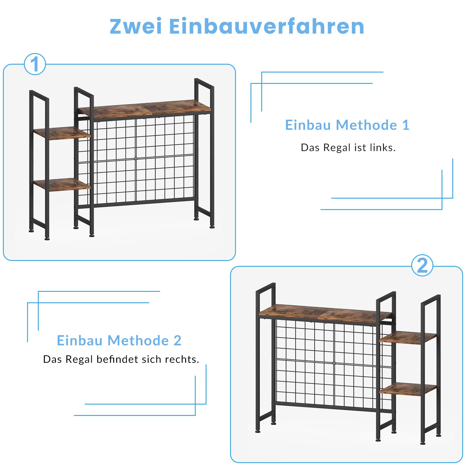Schreibtischregal, 95 cm, Computer-Desktop-Bücherregal