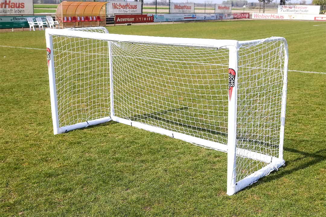 POWERSHOT® Portería de fútbol de uPVC 2,4 x 1,8m - Fabricada EN Alemania - ¡2 años de garantía y se Puede Instalar Todo el año!