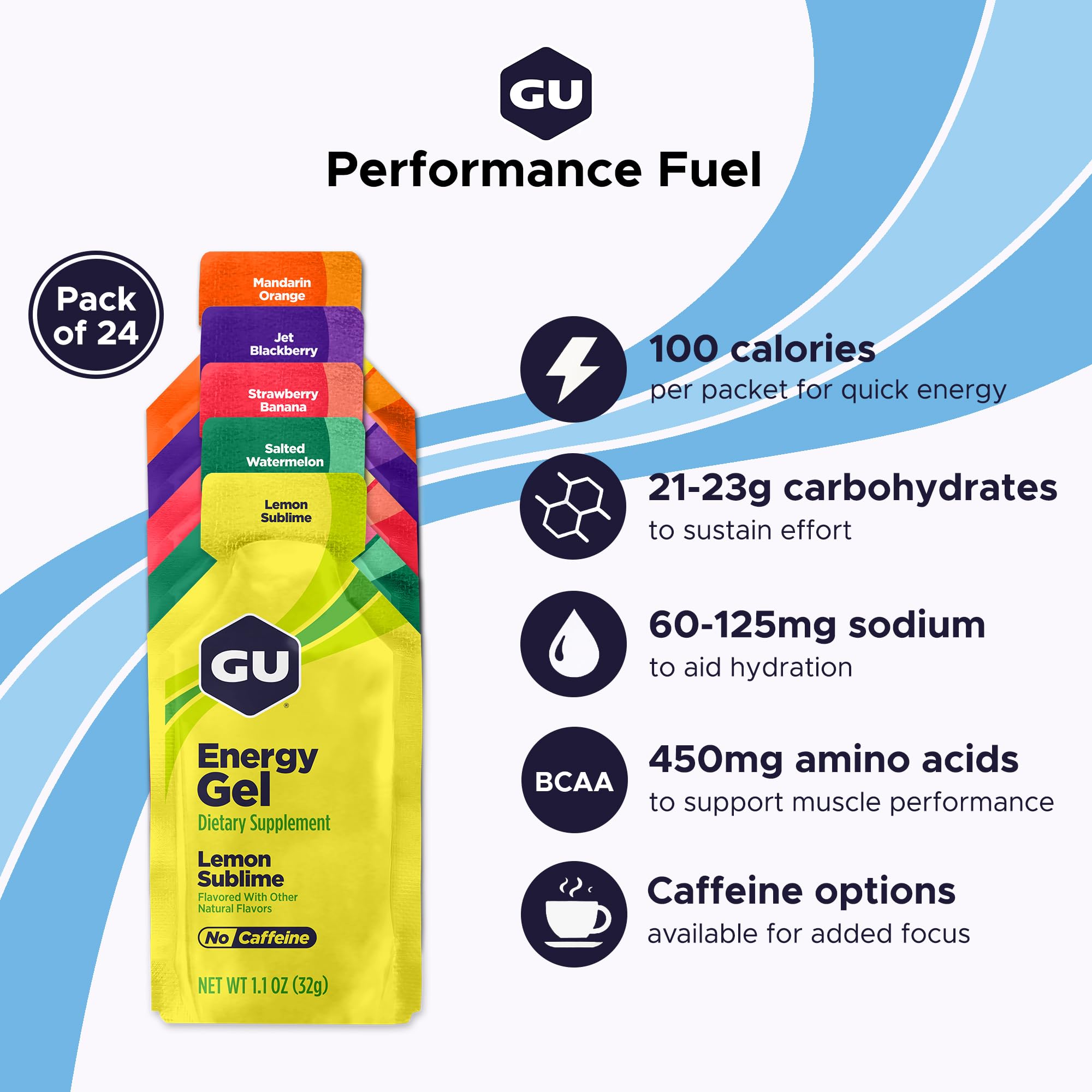 Amazon.com: GU Energy, Original Energy Gels, Assorted Fruity