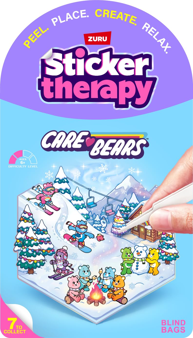 Sticker Therapy-BEGINNER-SERIES 1-50-STICKERS CARE BEARS-7PK