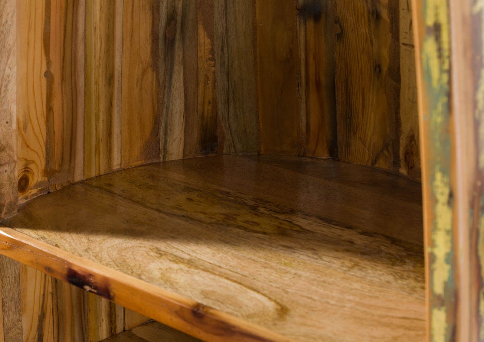 MASSIVMOEBEL24.DE Nature of Spirit #120 Mobile Bar in Legno Riciclato - Laccato/Multicolore 58x45x204