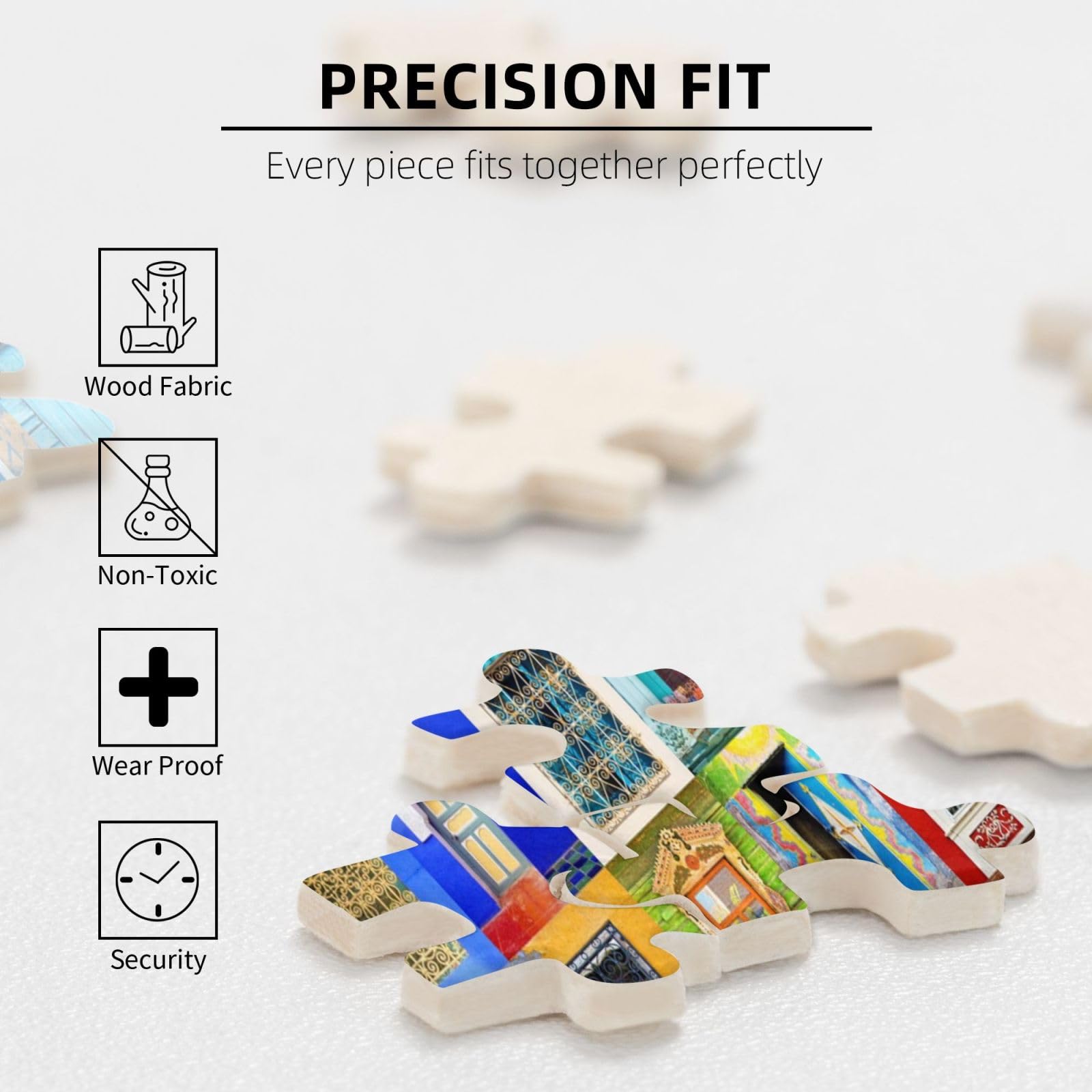 Amazon.co.jp: 1000ピース ジグソーパズル 世界の窓とドア 風景 木製の