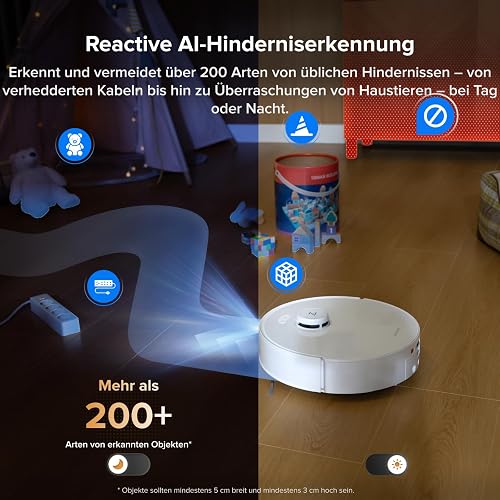 roborock Qrevo Curv 2 Flow Aspirateur Robot Laveur Roller avec 20.000 Pa, Nettoyage SpiraFlow en Temps Réel, Évite 200+ Obstacles, Doubles Anti-Enchevêtrement, Lavage à l'eau Chaude à 75°C - 7