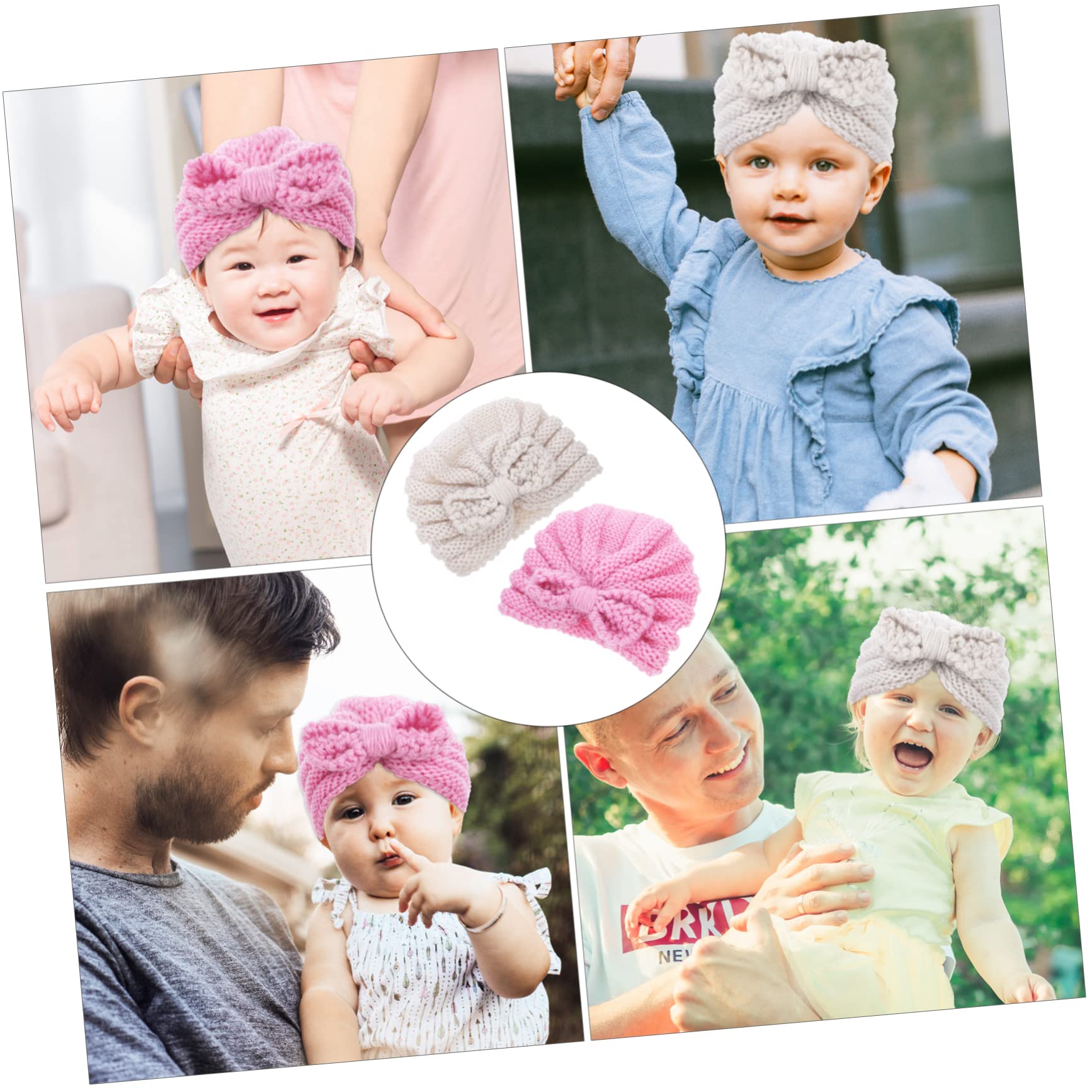 LIFKOME Sombrero Cálido Otoño Invierno Pequeño Sombrero De Bebé Gorras Sombreros Recién Nacidos para Tapa Gorros Tejidos Sombrero De Turbante De Bebé Hilo