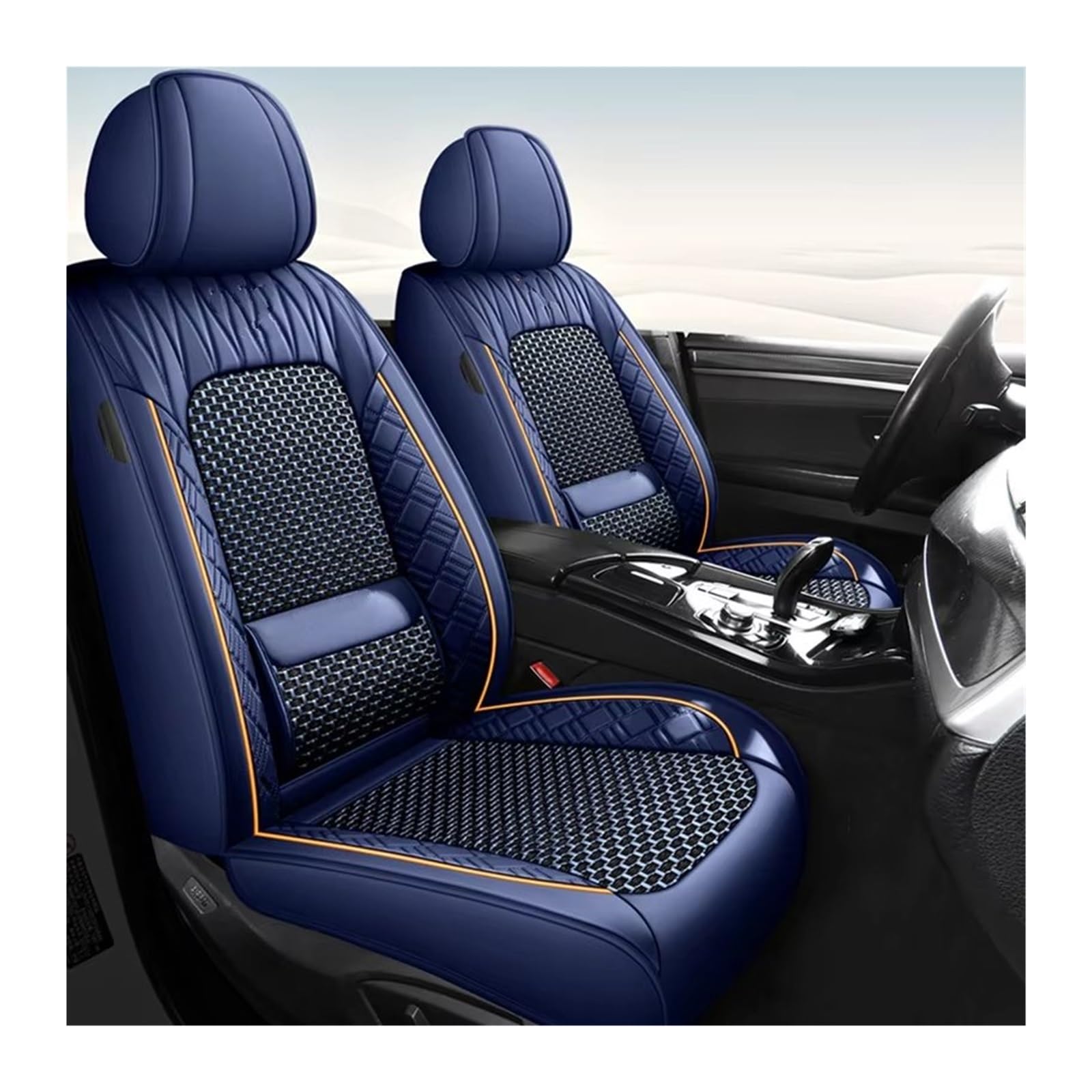 Auto Coprisedili Per Bmw Serie 1 E81 E82 E87 E88 F20 F21 F52 F40 Accessori per auto Coprisedili universali a copertura totale(Blue 2 Piece)
