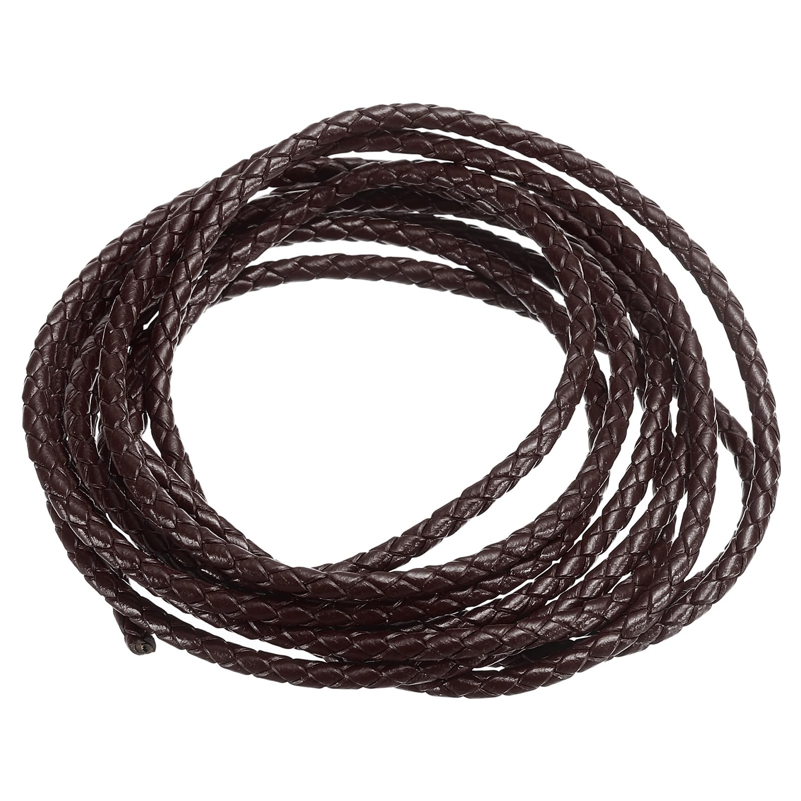 PATIKIL Round Braided Leather Cord