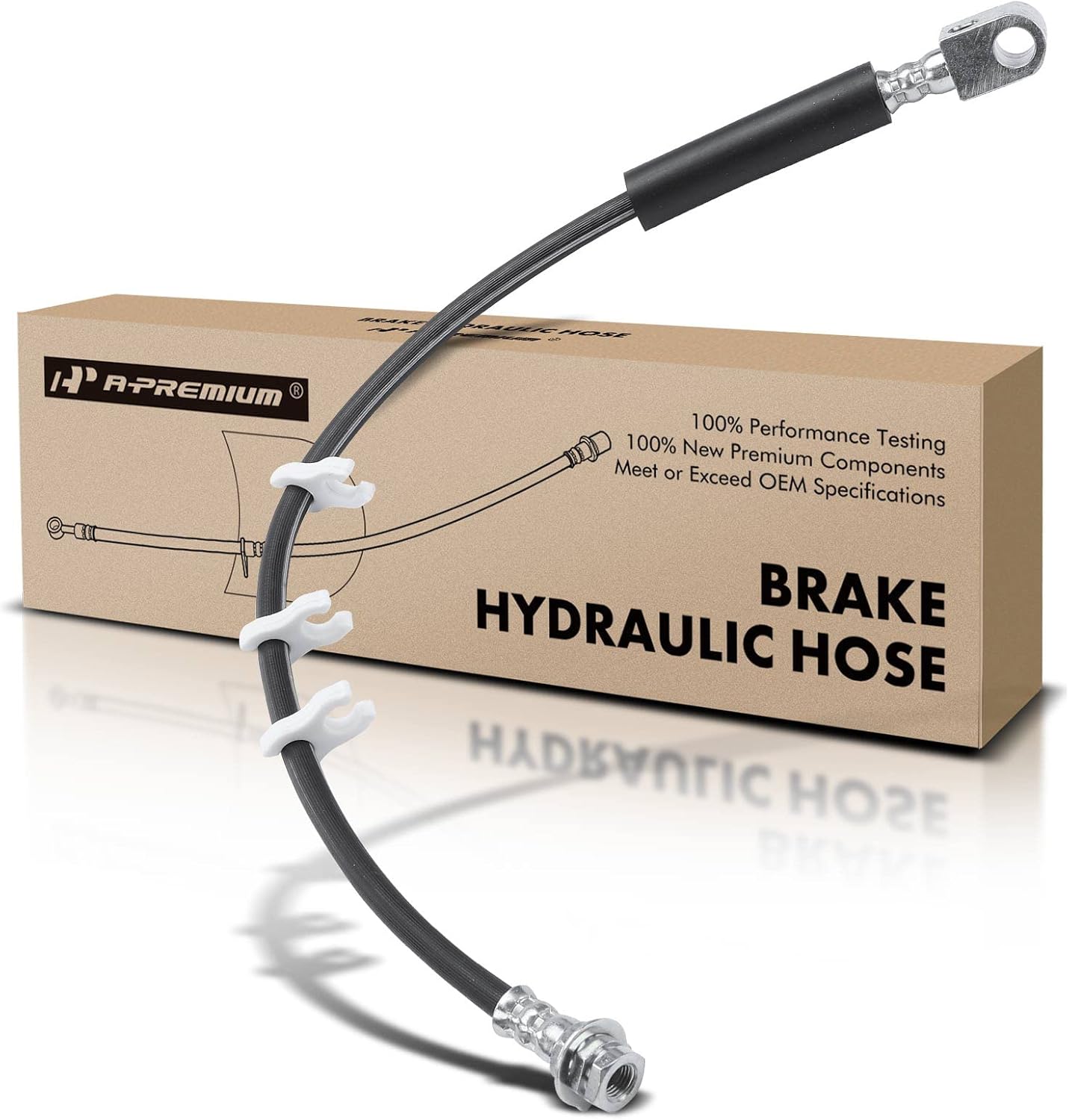 A-Premium Rear Center Brake Hydraulic Hose Compatible with Ford Models - For F-150 F150 1989-1995, For F-250 F250/F-350 F350 1992-1997, For F-250 HD 1997