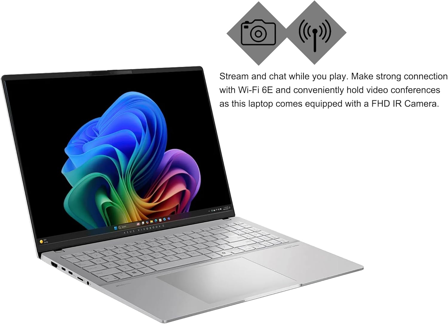 ASUS Vivobook S16 AI Laptop 16" 3.2k OLED 120Hz (600nits 100% DCI-P3) AMD 10-core Ryzen AI 9 365 (Up to 50 Tops) 32GB RAM 2TB SSD for Creator Designer Business Professional Win11 ICP Hub/Copilot+ AI - Image 8