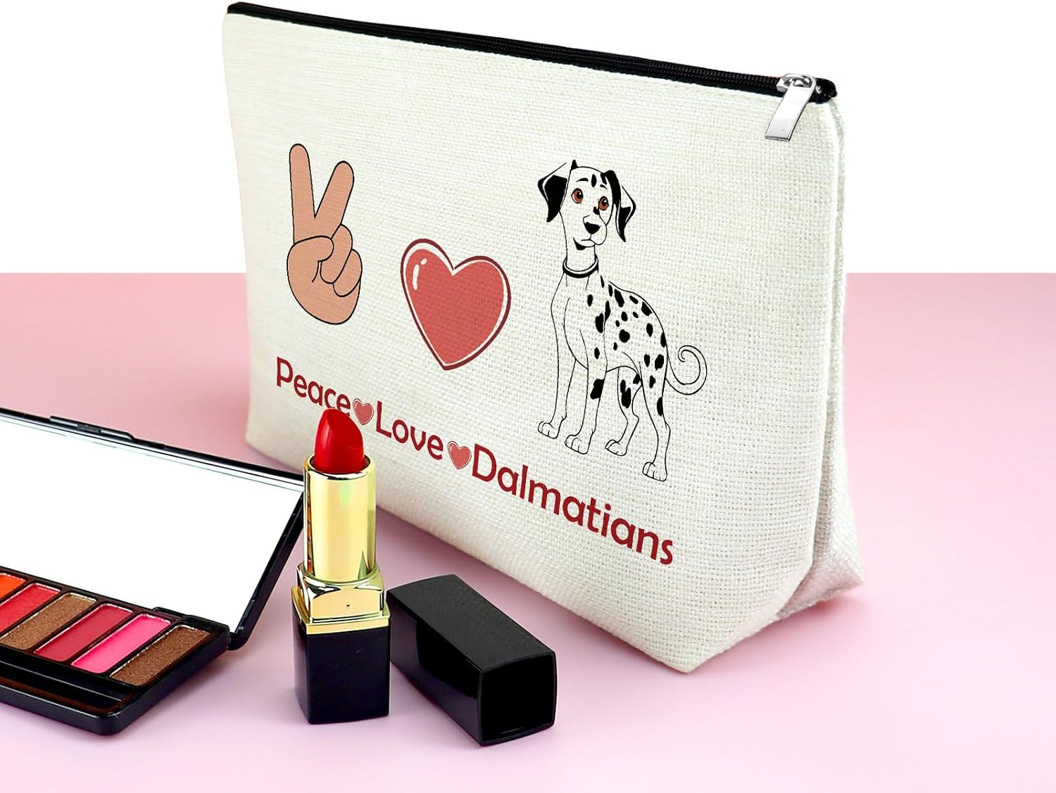 Dalmatian Gifts for Women Makeup Bag Dalmatian Lover Gifts Birthday Gift for Best Friend Sister Women Girls Funny Dalmatian Cosmetic Bag Dalmatian Owners Gifts Dog Lover Gift Makeup Zipper Pouch Bag image 3