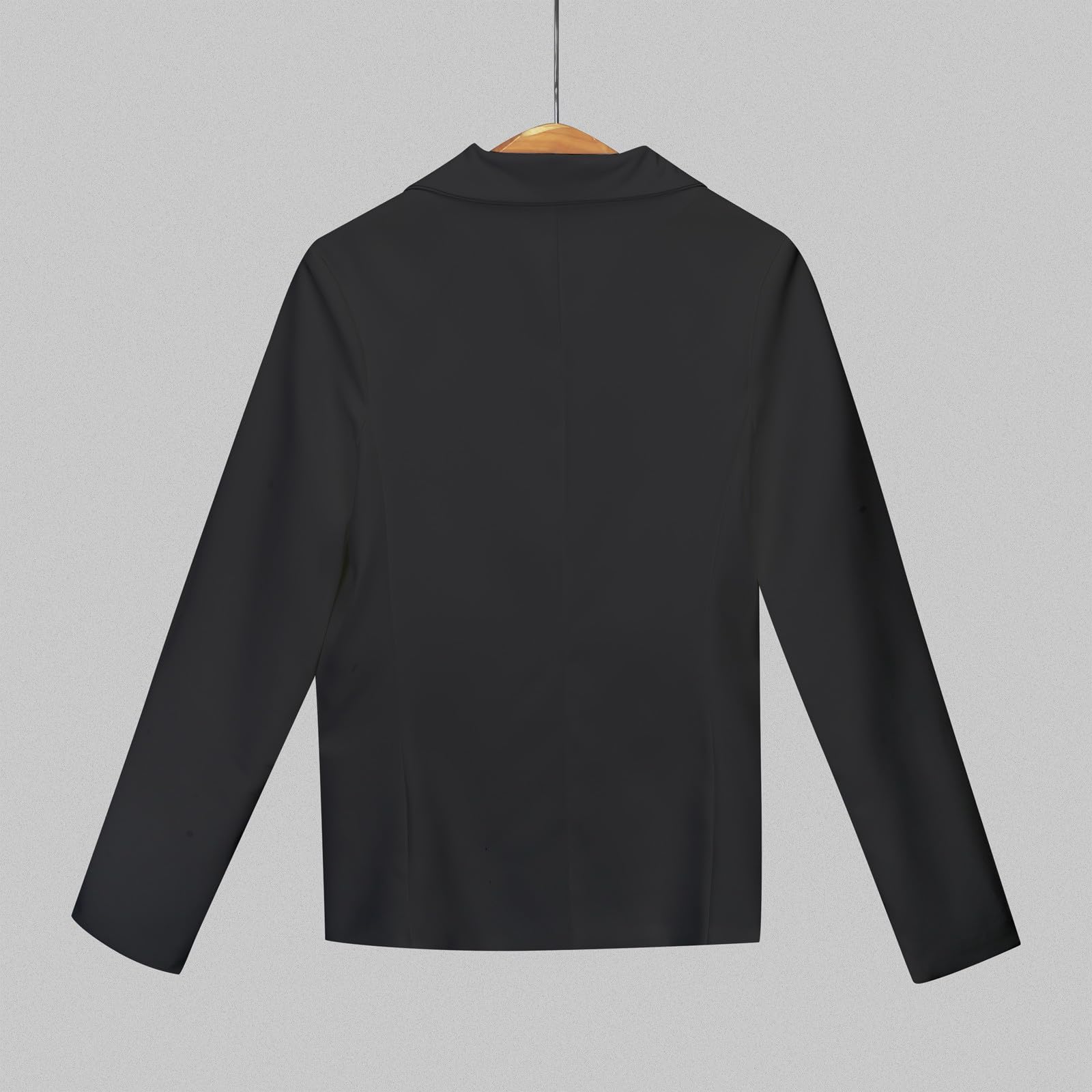 Generisch Mädchen Einfarbig Formale Revers Anzug Mantel Button Down Lange Seelve Blazer Anzug Jacke Für Kinder (Black, 11-12 Years)