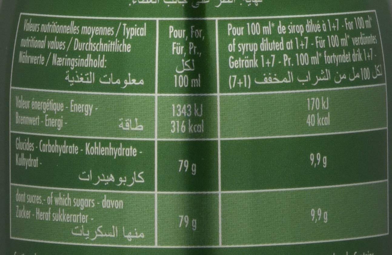 Teisseire Sirup Limette, Frucht Geschmack für Getränke und zum Mischen von Cocktails im Sommer, für Zuhause und to-go, 6x 600ml