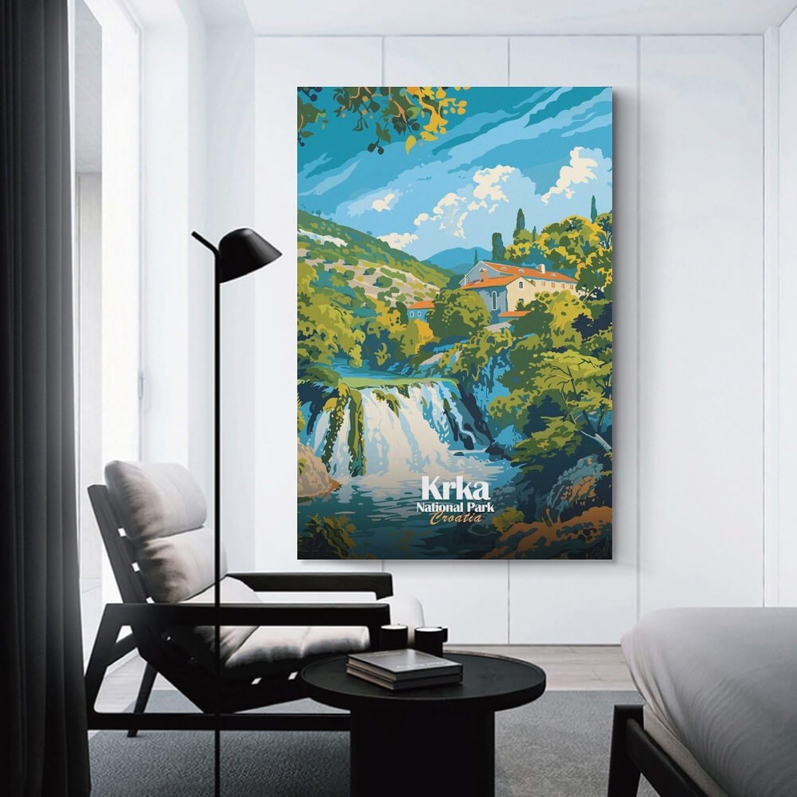 Junmoney Krka National Park Croatia Canvas Art Print, 08x12inch(20x30cm), for Bedrooms, Workspaces And Everyday Interiors, A Flexible Wall Accent for Shared Spaces