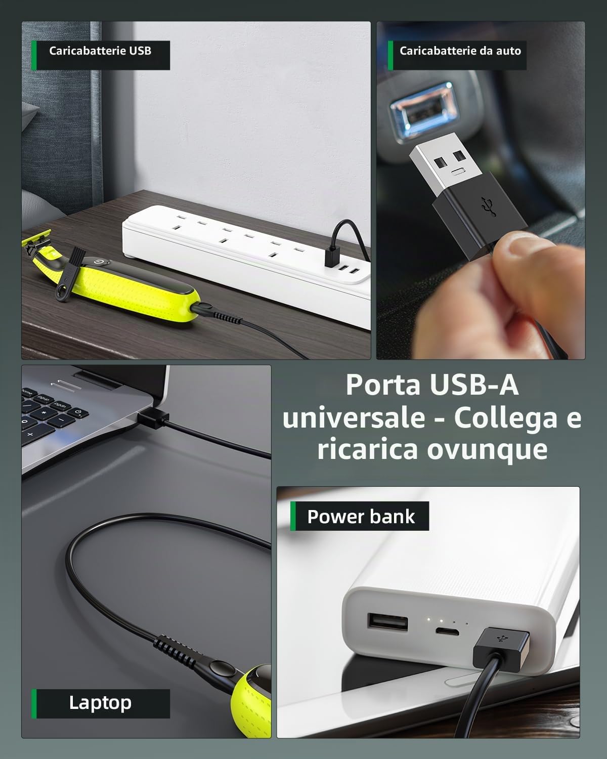 Superer Caricatore 5V Compatibile con Philips Rasoi 3000X/5000X/8000/i9000, per One Blade (Pro) 360 Viso & Corpo QP4530 QP2834 QP1924, All-in-One Trimmer, Alcuni Modelli delle Bodygroom 3000/5000/7000