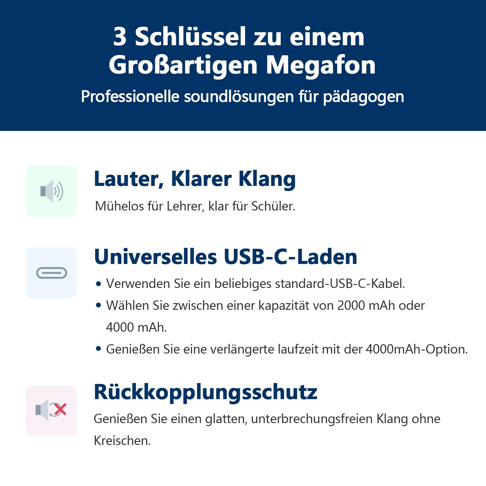 Norwii Sprachverstärker, PA-Endstufen, Tragbares Mini-Kabelmikrofon-Headset für Lehrer im Klassenzimmer und bei Vorlesungen im Freien, Unterricht, Reiseleiter, USB-C-aufladbar