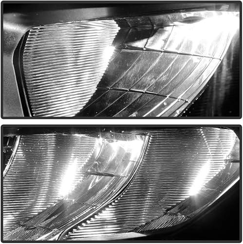 Miniatura 7 de ACANII - Para estilo sin proyector 2019-2021 Toyota RAV4 bisel negro LED faros delanteros montaje izquierda + derecha par