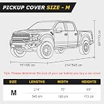 Tirol Pickup Truck Cover -Waterproof All Weather UV-Proof Windproof Upgraded Multi-Layer Truck Covers Fit for Ford F150, Chevy Silverado, Dodge Ram 1500, Toyota Tundra, Tacoma (M-214 in)