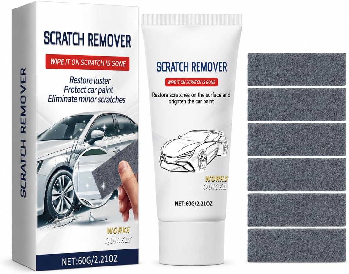 Off-White 1PCS Nano Sparkle Cloth Car Scratch Remover,Off-White