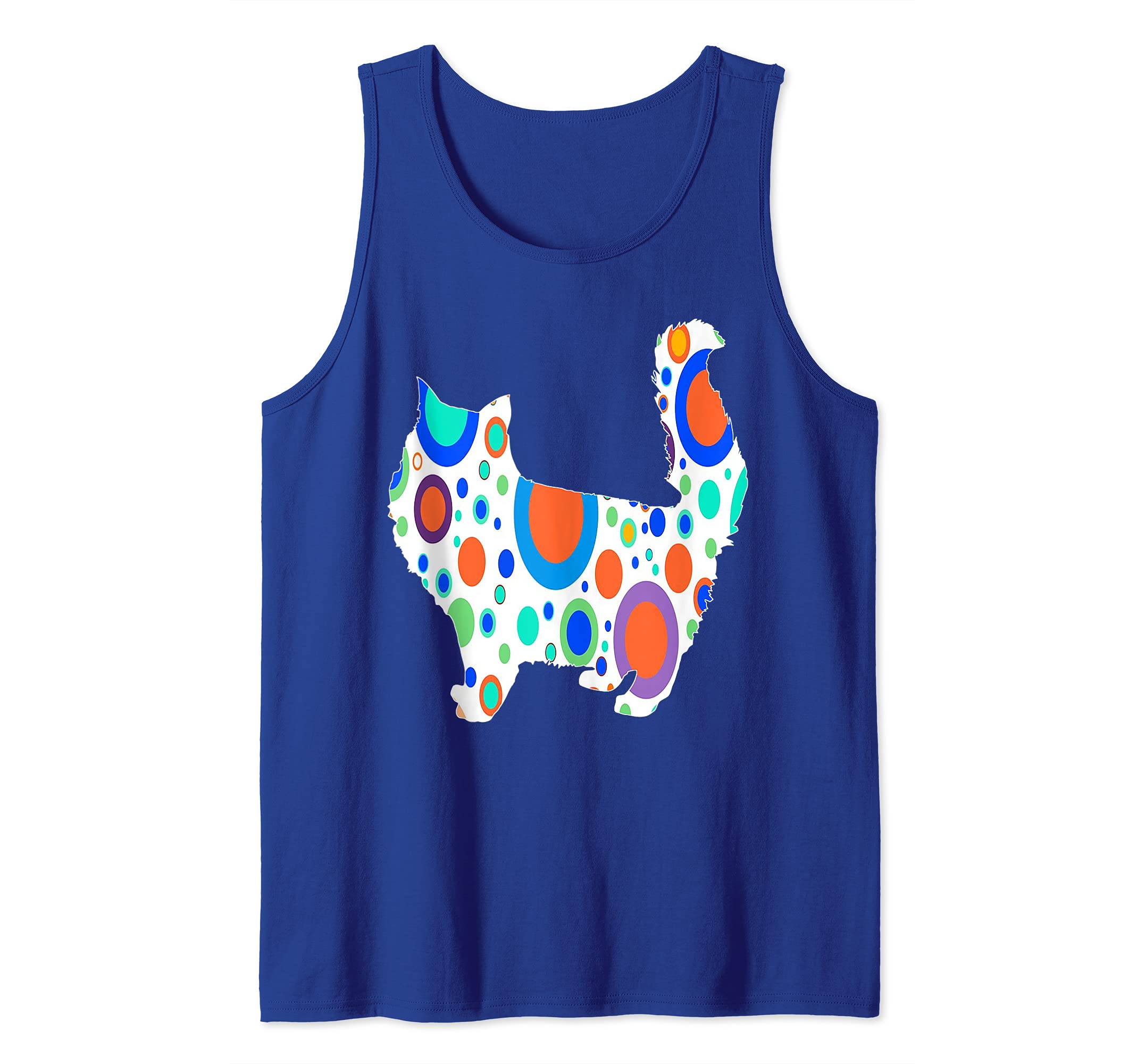 Cute Cat Adorable Kitten Animal Tank Top, Blue, S