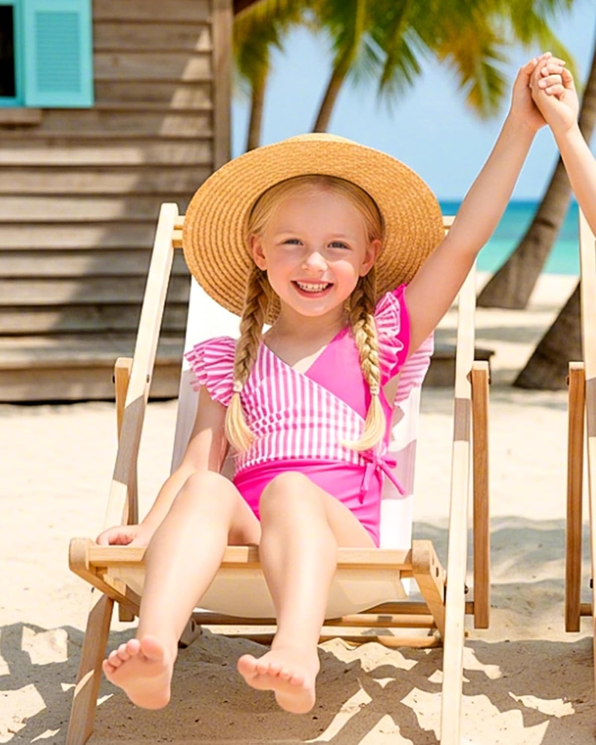 Mioglrie Toddler Baby Swimsuit Girl Bathing Suit Girl 2T 3T 4T 5T 6T Girls One Piece Swimsuits Color Block Swimwear - Image 2