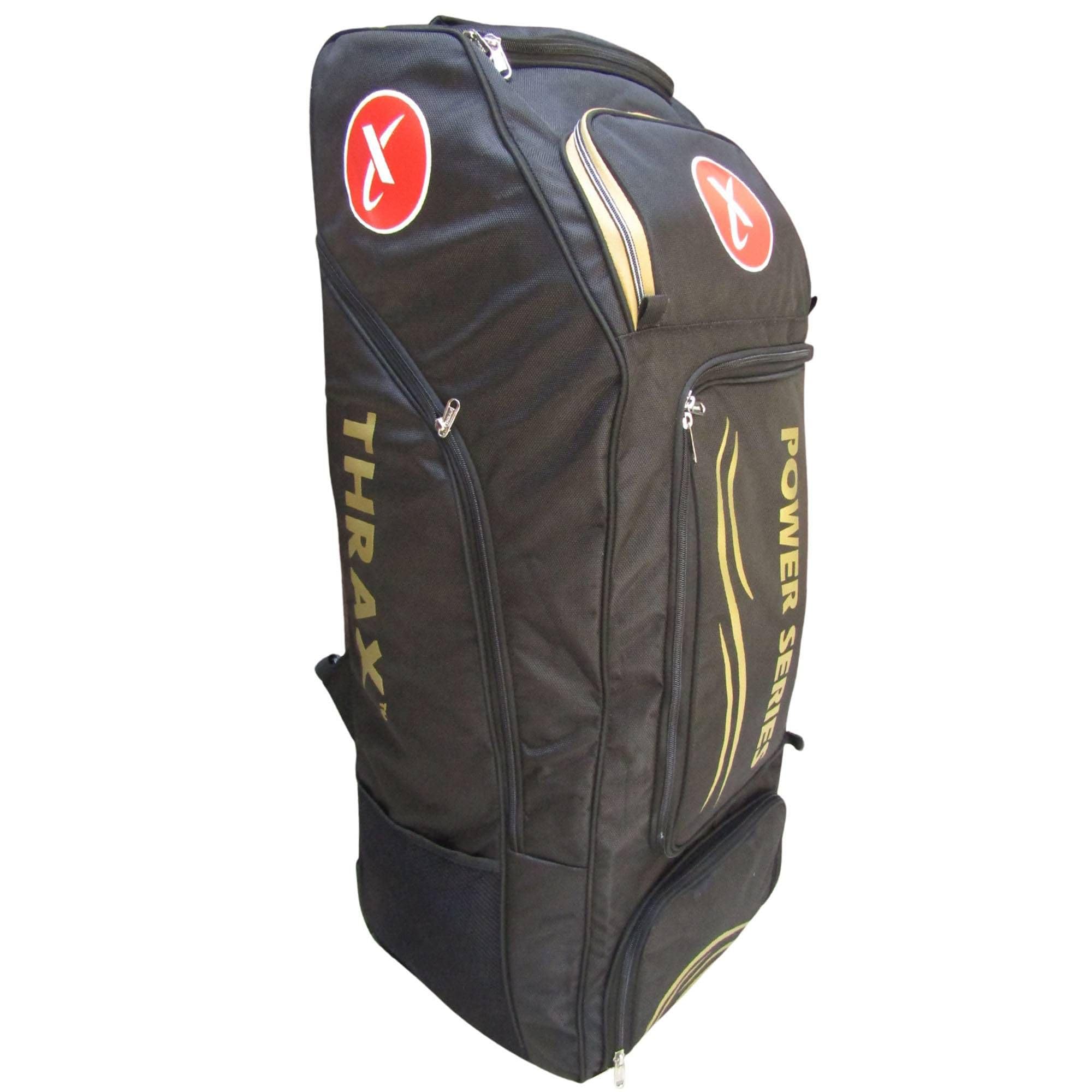 THRAX Power Series Duffle Cricket Kit Bag Black with Tractor Wheels-image-40
