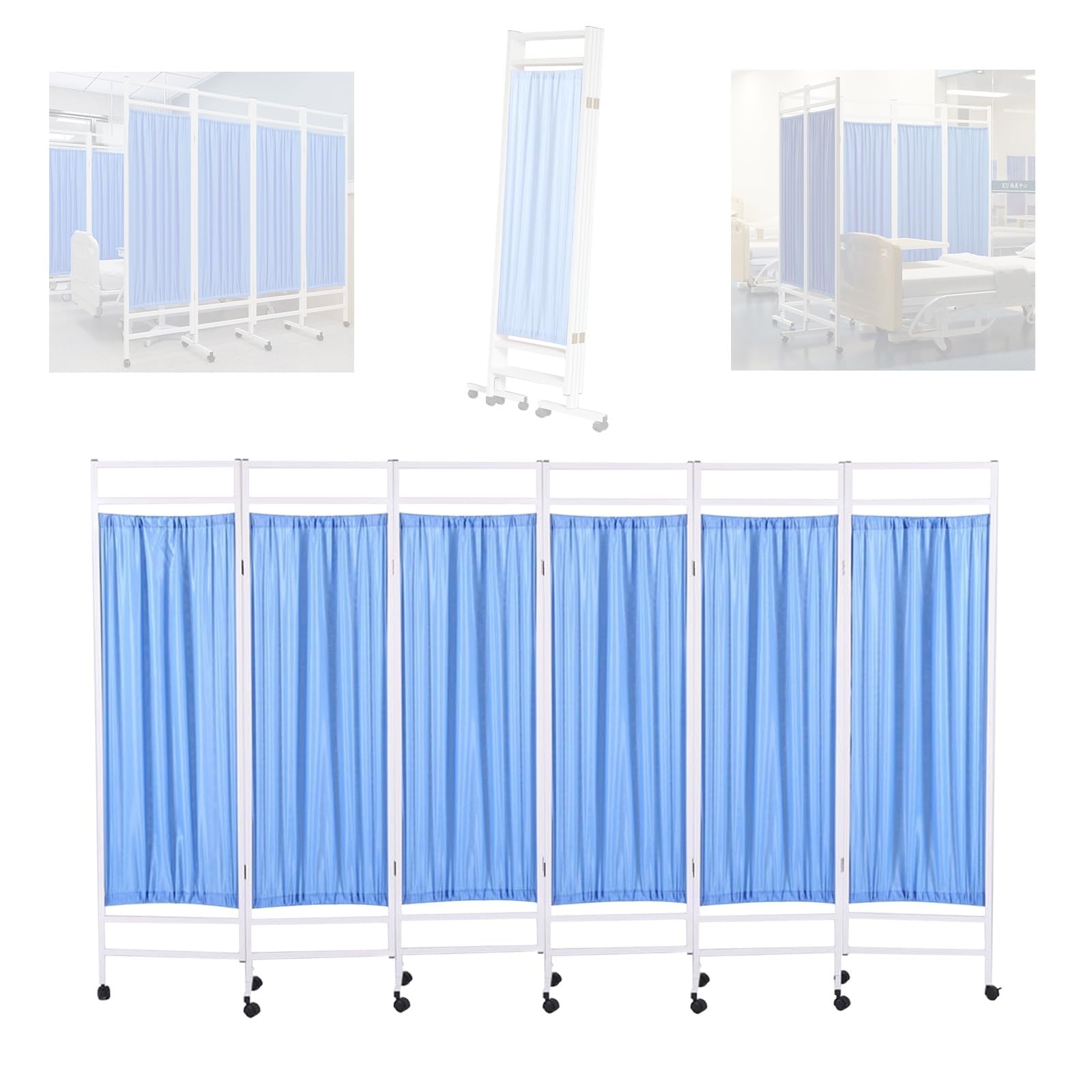 Paravent médical robuste à roulettes en nylon de qualité supérieure L300CM