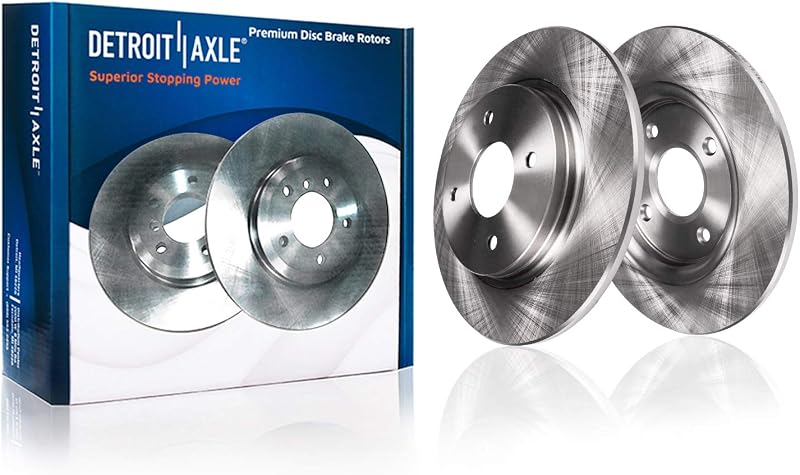 Par de discos de freio traseiros Detroit Axle para Chevrolet Spark EV 2014 a 2016 – 258 mm
