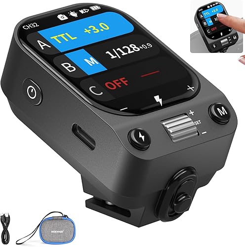 Miniatura 18 de NEEWER QPRO-N TTL Disparador de flash inalámbrico mejorado Compatible con Nikon 1/8000s HSS Diseño de pantalla grande inclinada 5 grupos 9 funciones