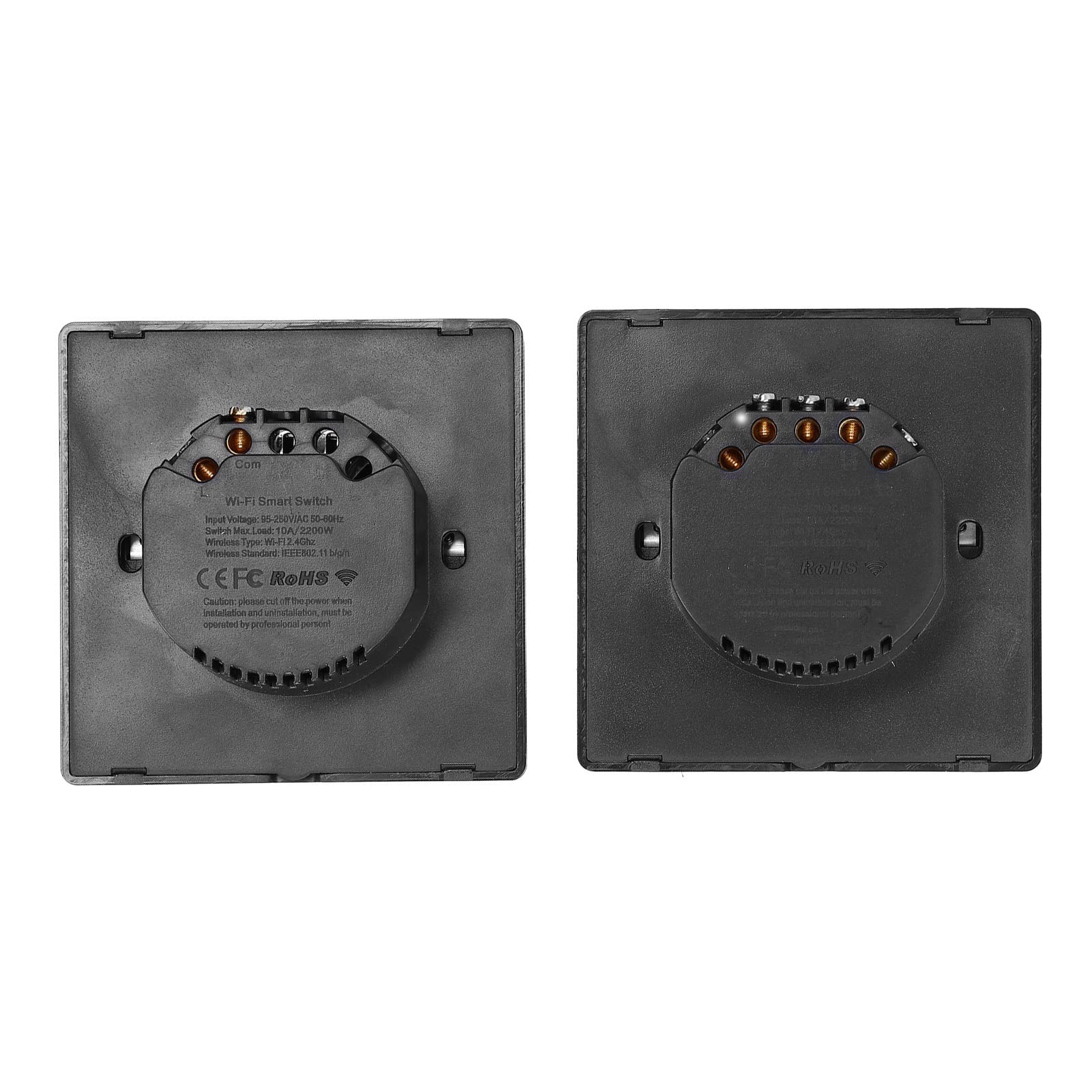 Ejoyous Interruptor Inteligente Interruptor de Luz WiFi ABS de 3 Bandas Más PC 100 a 230 V Control de Botón de Aplicación de Voz No Se Requiere Neutro para el Hogar, Oficina, Hotel, Apartamento,