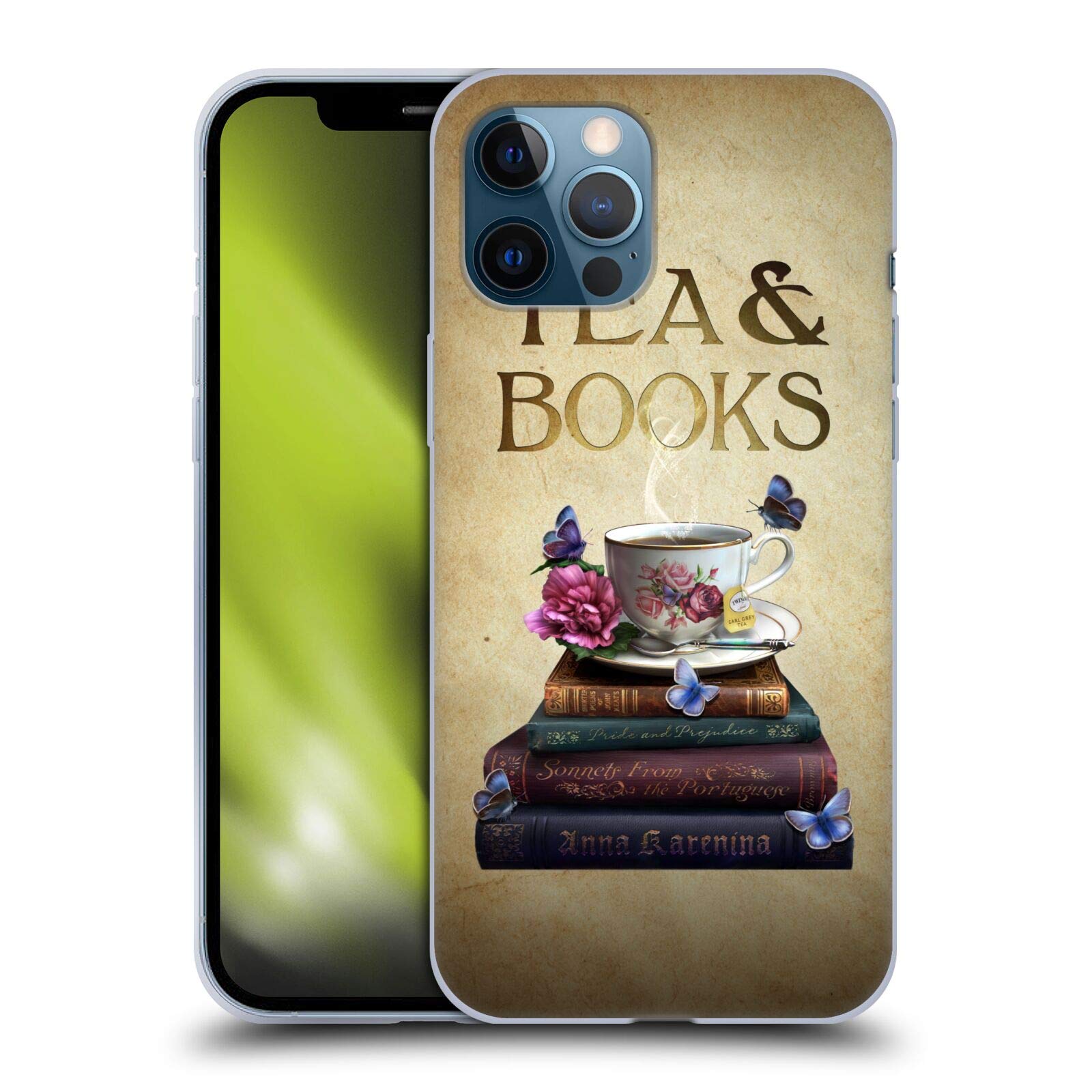 Funda iPhone 12 Pro Max té y libros para leer en cafeterías 7
